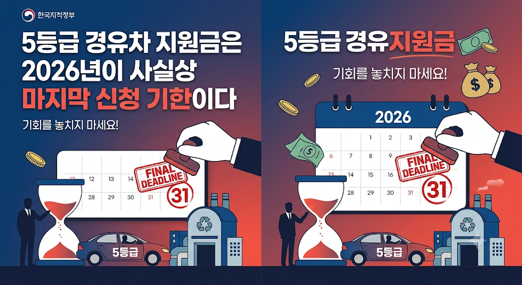 5등급 경유차 지원금은 2026년이 사실상 마지막 신청 기한이다