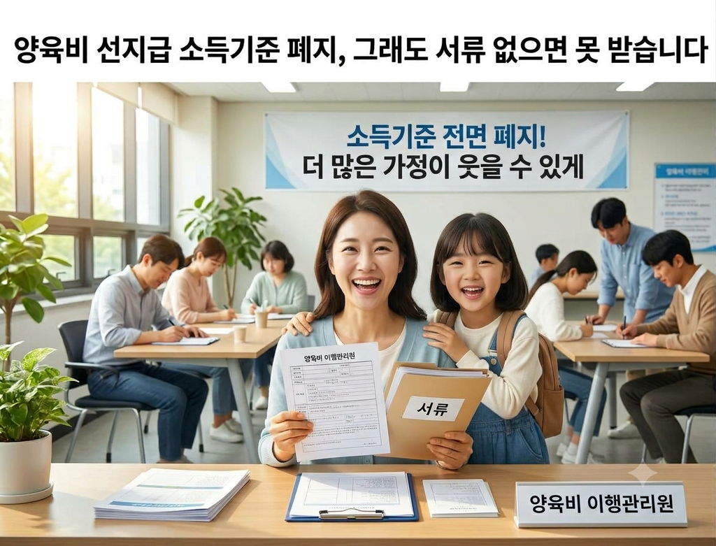 양육비 선지급 소득기준 폐지